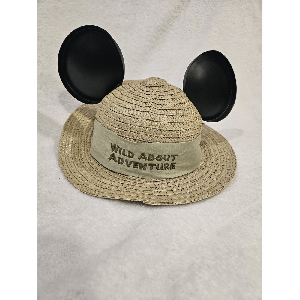 Walt Disney Animal Kingdom Safari Vintage Youth Hat Mickey Mouse Ears 55cm